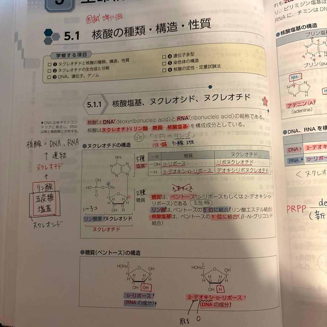 第111回薬剤師国家試験 青本、青問(薬ゼミ講義の板書書き込みあり)