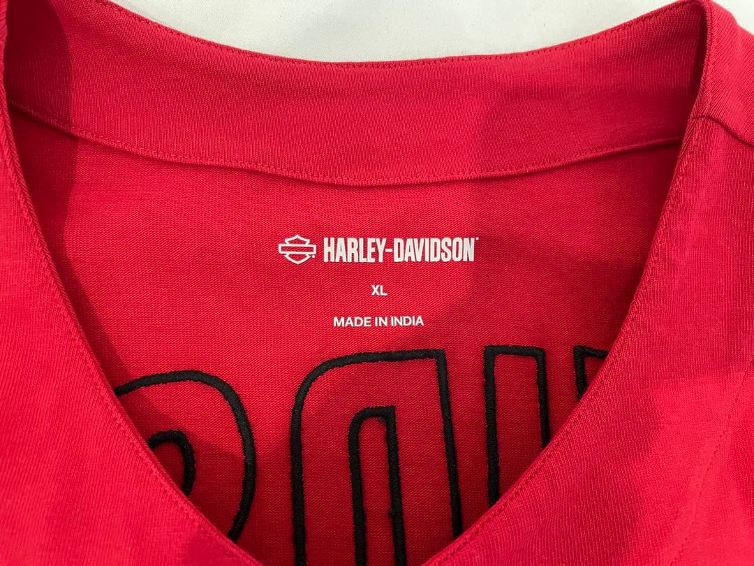 【値下】Harley-Davidson レッド ベースボールシャツ