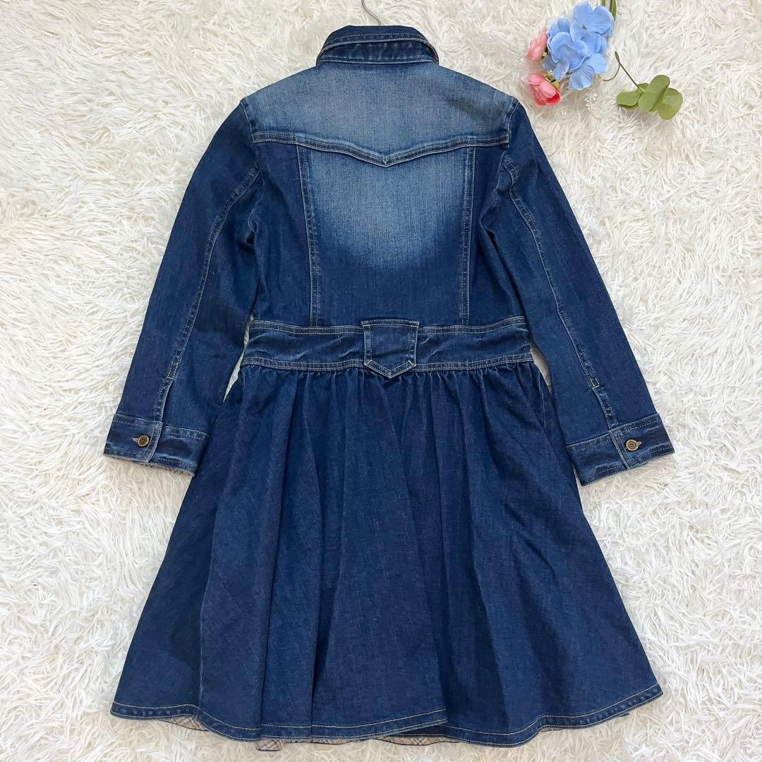 美品♡BURBERRY バーバリーブルーレーベル デニムワンピース ノバチェック
