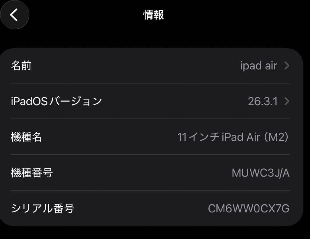 【即購入可】iPad Air M2 スペースグレイ 11inch