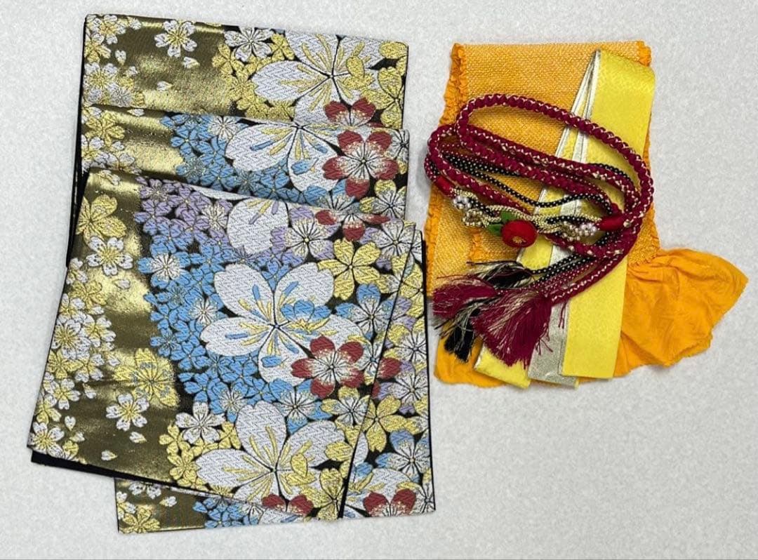 振り袖　フルセット　別誂長襦袢　黒　成人式　金彩加工　刺繍入り　銀通し　768