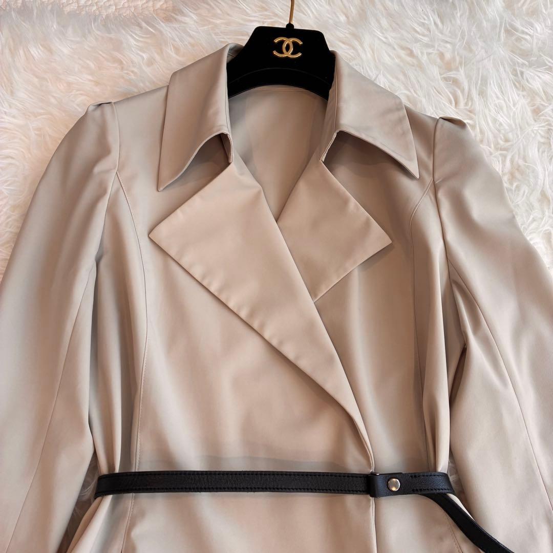 フォクシーニューヨーク♡Coat Rainy トレンチコート　革ベルト付き　38