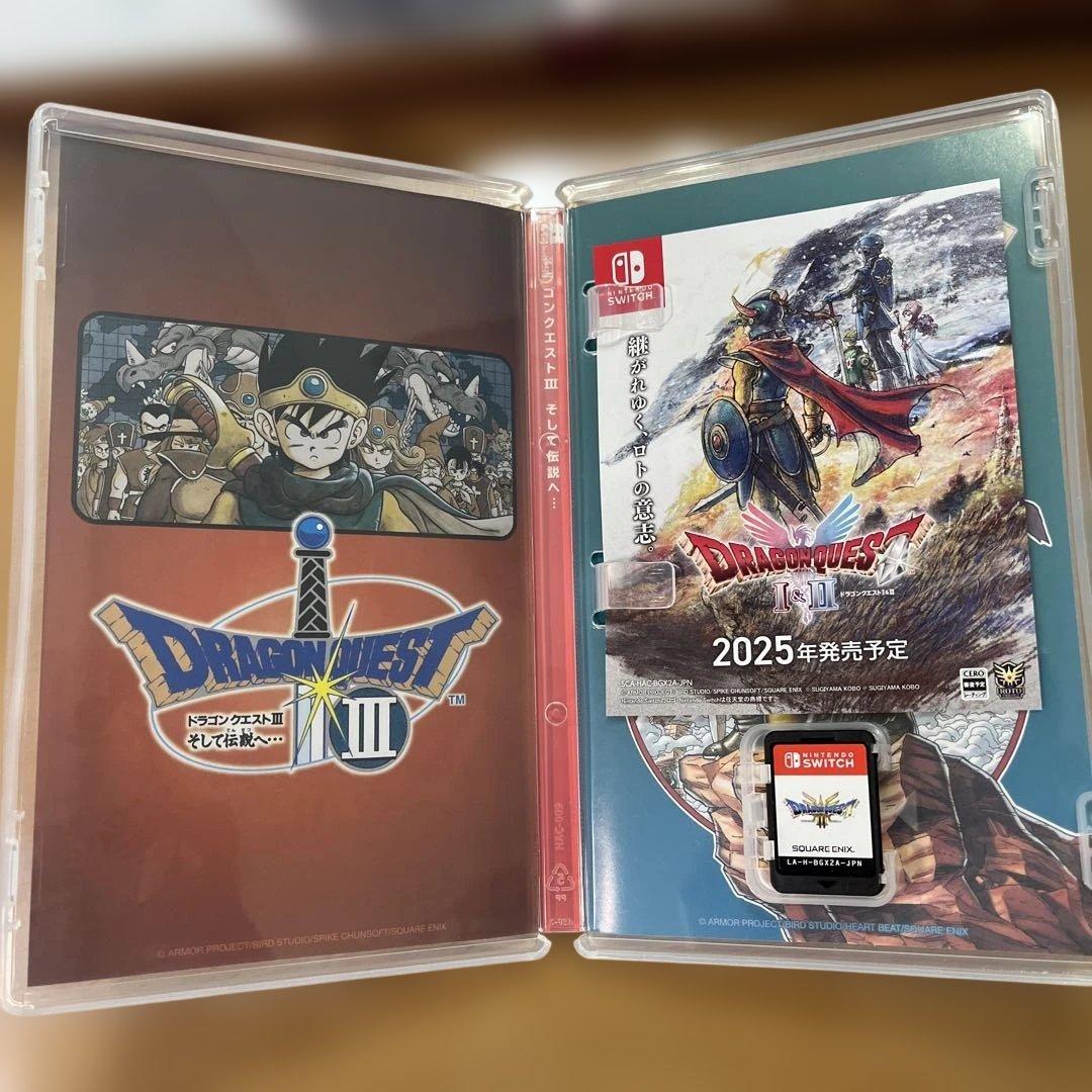 Switch版 ドラゴンクエスト3 1&2 収納ボックス　ピンズ ロトの剣