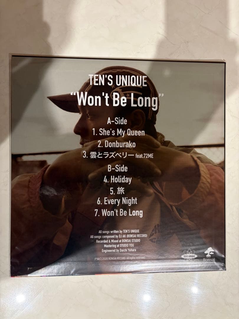 TEN'S UNIQUE Won't be long新品未使用LPレコード！