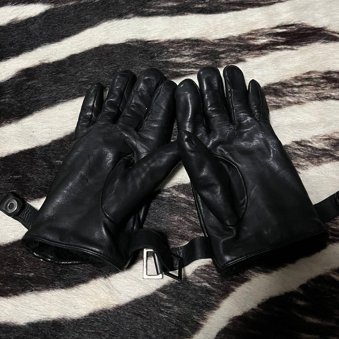 小物 00s FUGA python leather zip glove julius