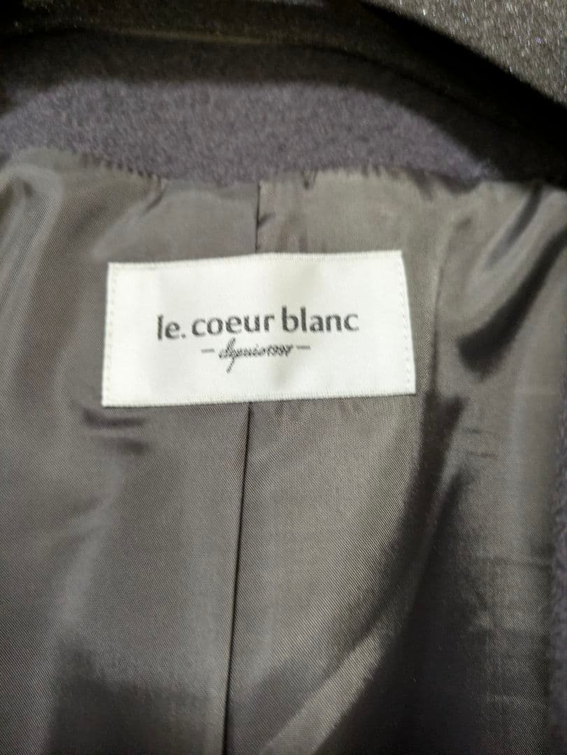 最終値下★le.coeur blanc ノーカラー ロングコート 試着のみタグ付