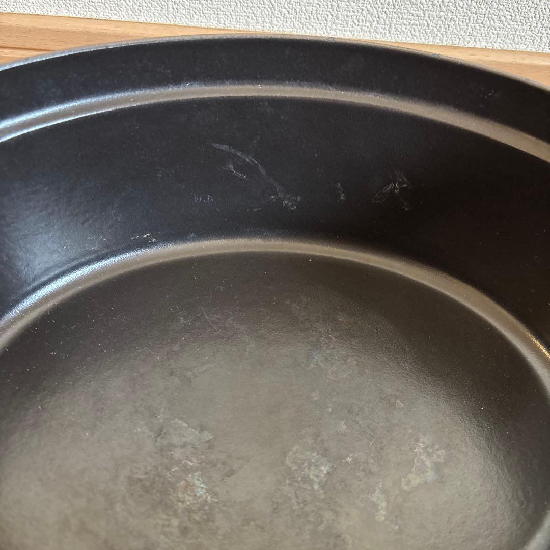 STAUB ココットオーバル27cm アニマルノブ(チキン)付