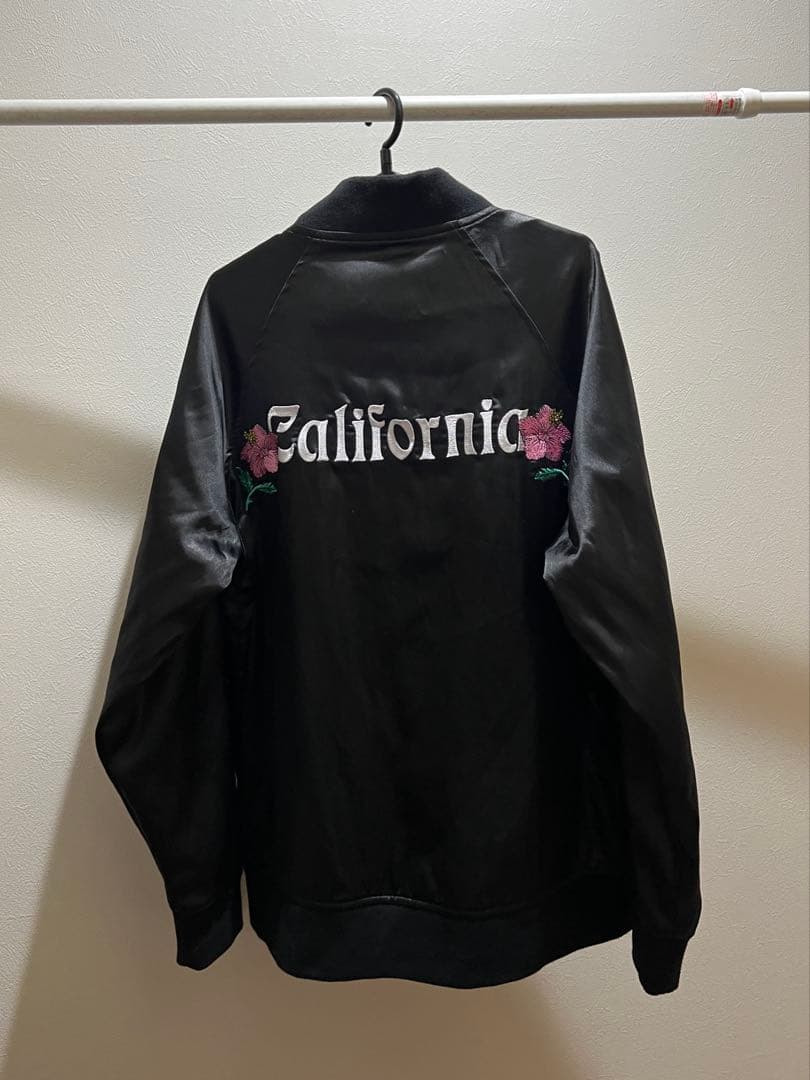Stussy ブラックジャケット Lサイズ California刺繍