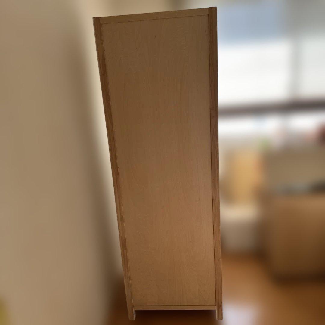 モモナチュラル　ホワイト木製チェスト 引き出し付き