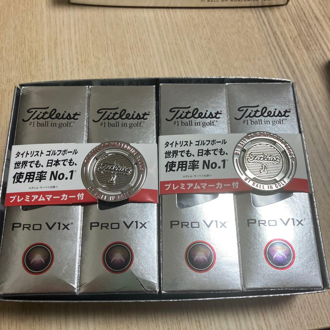 Titleist Pro V1x ゴルフボール 2箱セット　プレミアムマーカー付