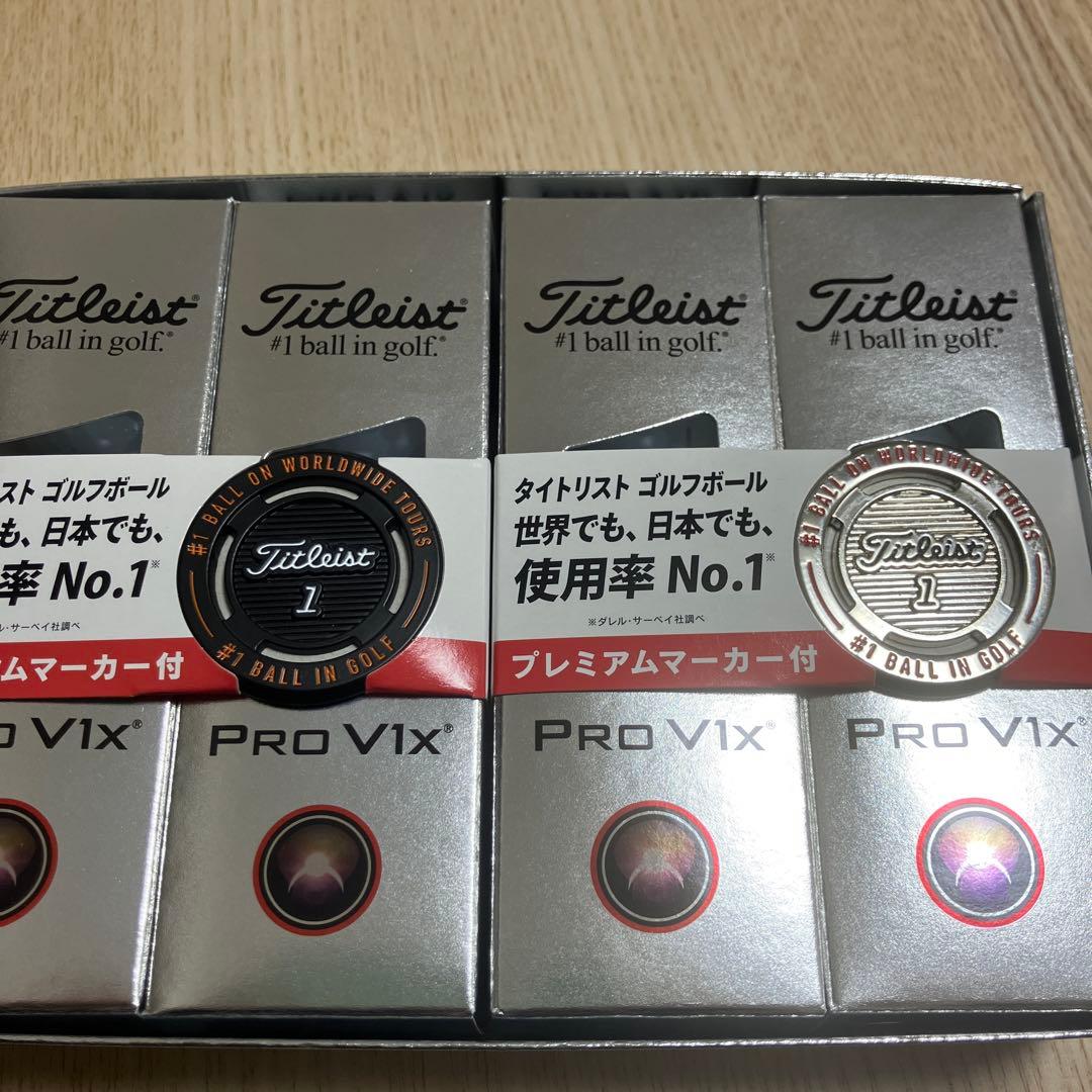 Titleist Pro V1x ゴルフボール 2箱セット　プレミアムマーカー付