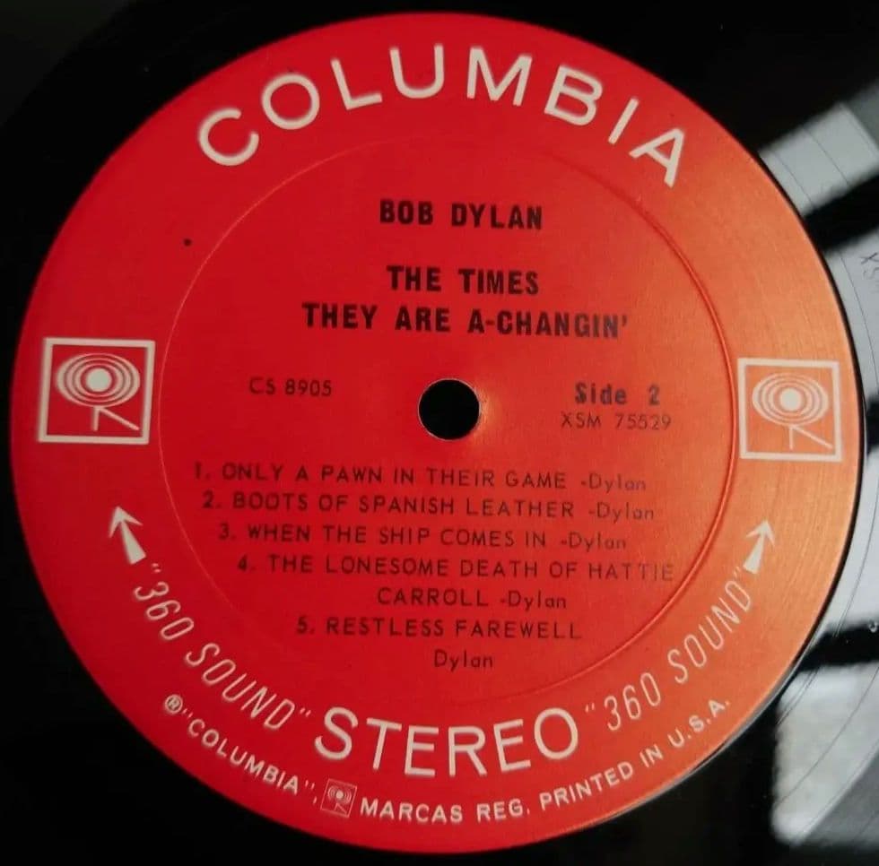 US盤Bob DylanTheTimesThey AreA-Changin'