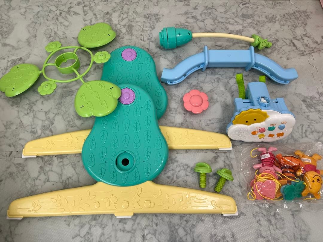【極美品】くまのプーさん えらべる回転6WAYジムにへんしんメリー