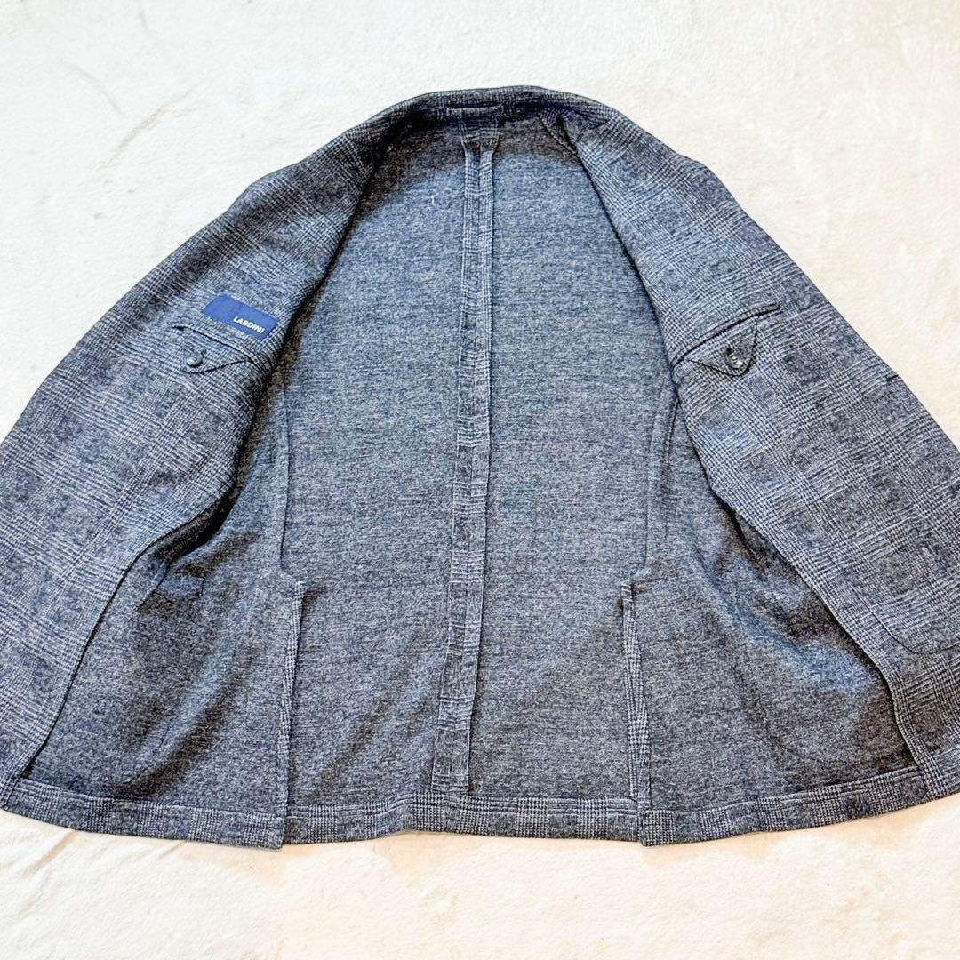 LARDINI ラルディーニ テーラードジャケット 52 グレンチェック グレー