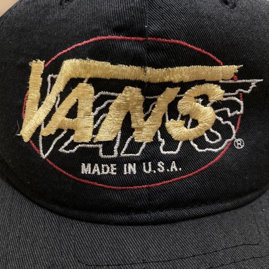 80〜90s USA製 vans バンズ キャップ 刺繍