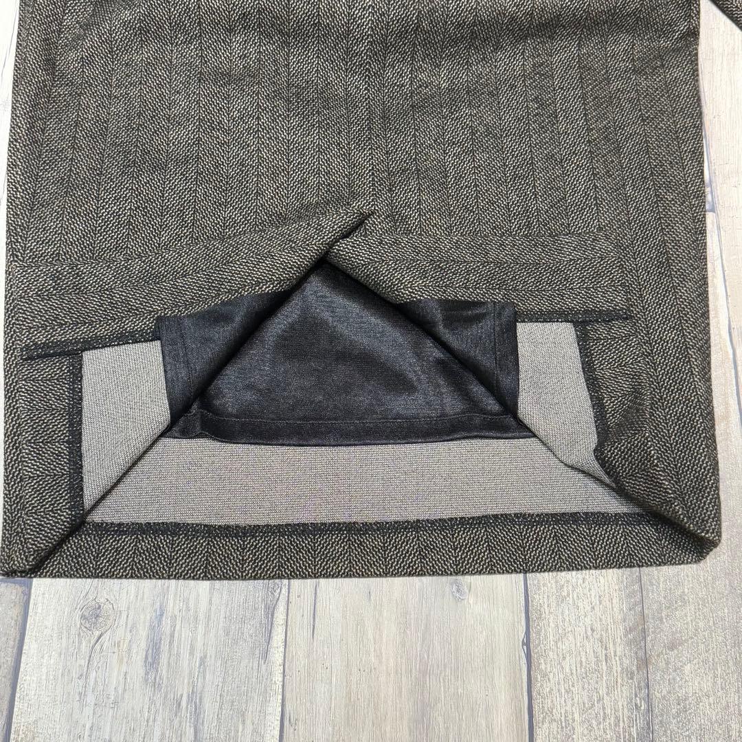 【現行品】mimigrant ケリー Xライン ヘリンボーン Vネックワンピース