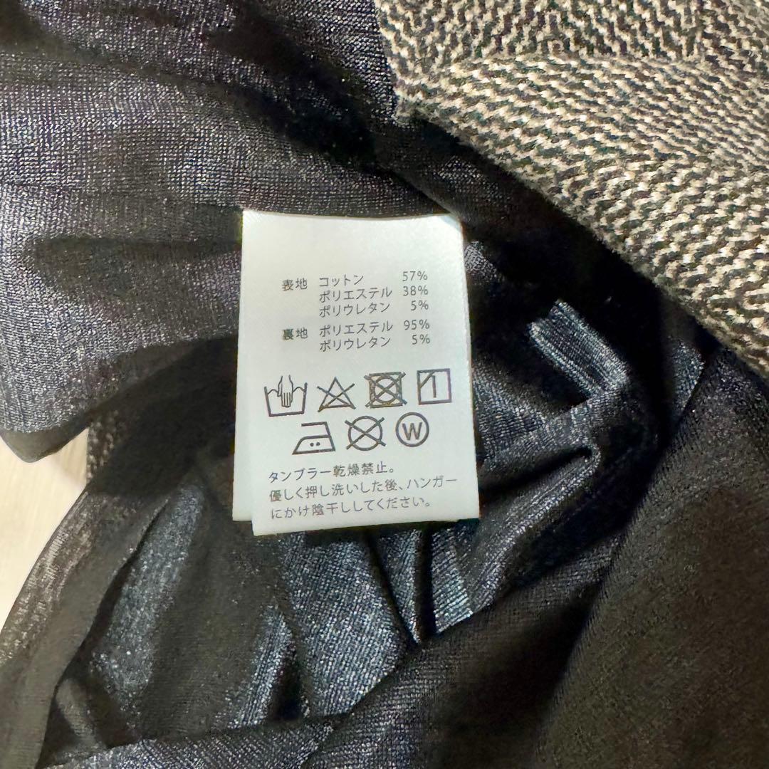 【現行品】mimigrant ケリー Xライン ヘリンボーン Vネックワンピース