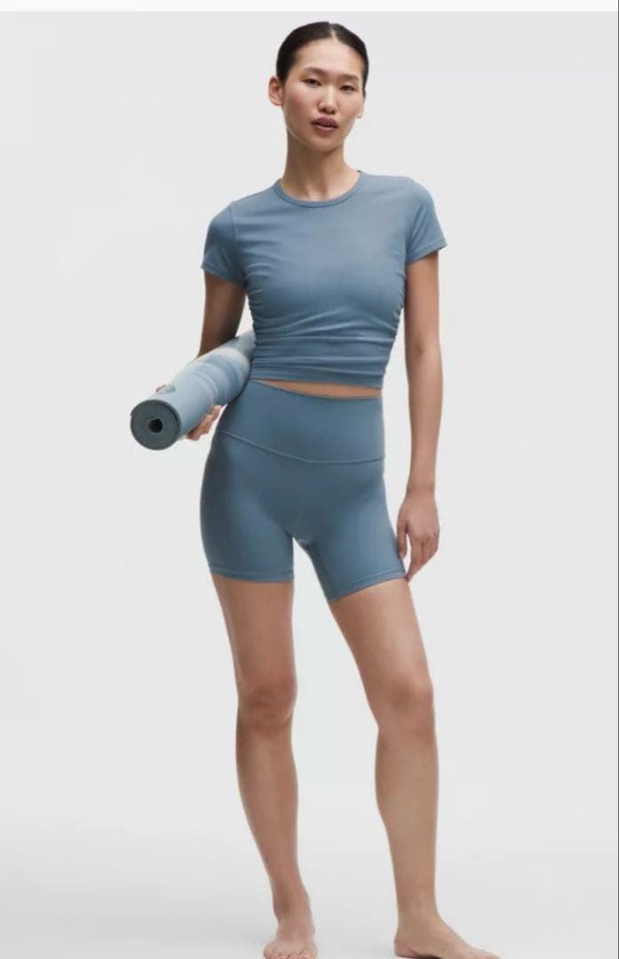 Lululemon Steel Blue Tシャツ サイズ8 ショッパー付