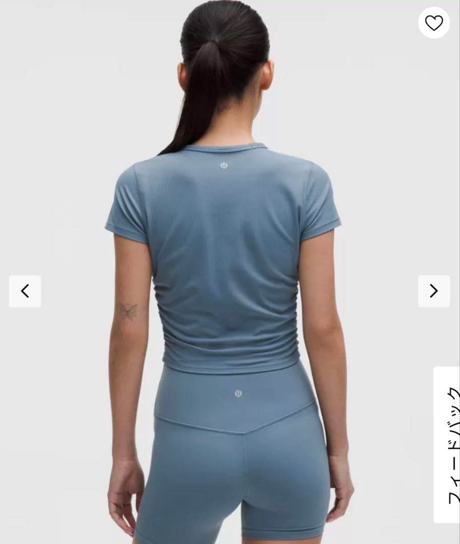Lululemon Steel Blue Tシャツ サイズ8 ショッパー付