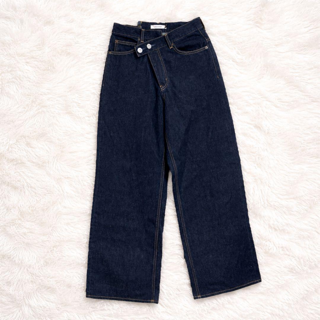★新品★ MOUSSY CROSS WAIST WIDE STRAIGHT 1