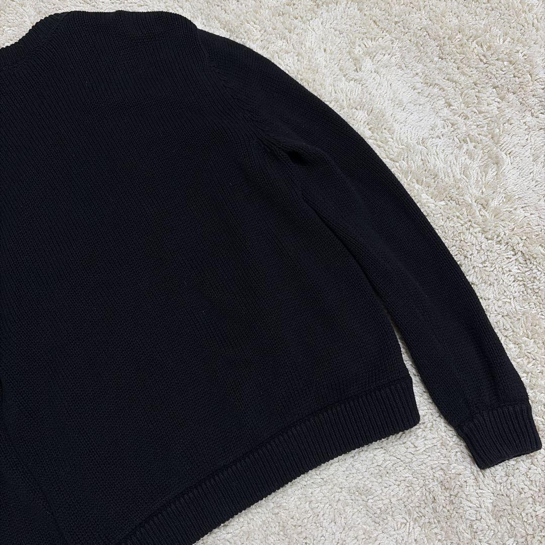 完売品✨アルマーニエクスチェンジ 異素材 ブルゾン ドライバーズニット 黒 M