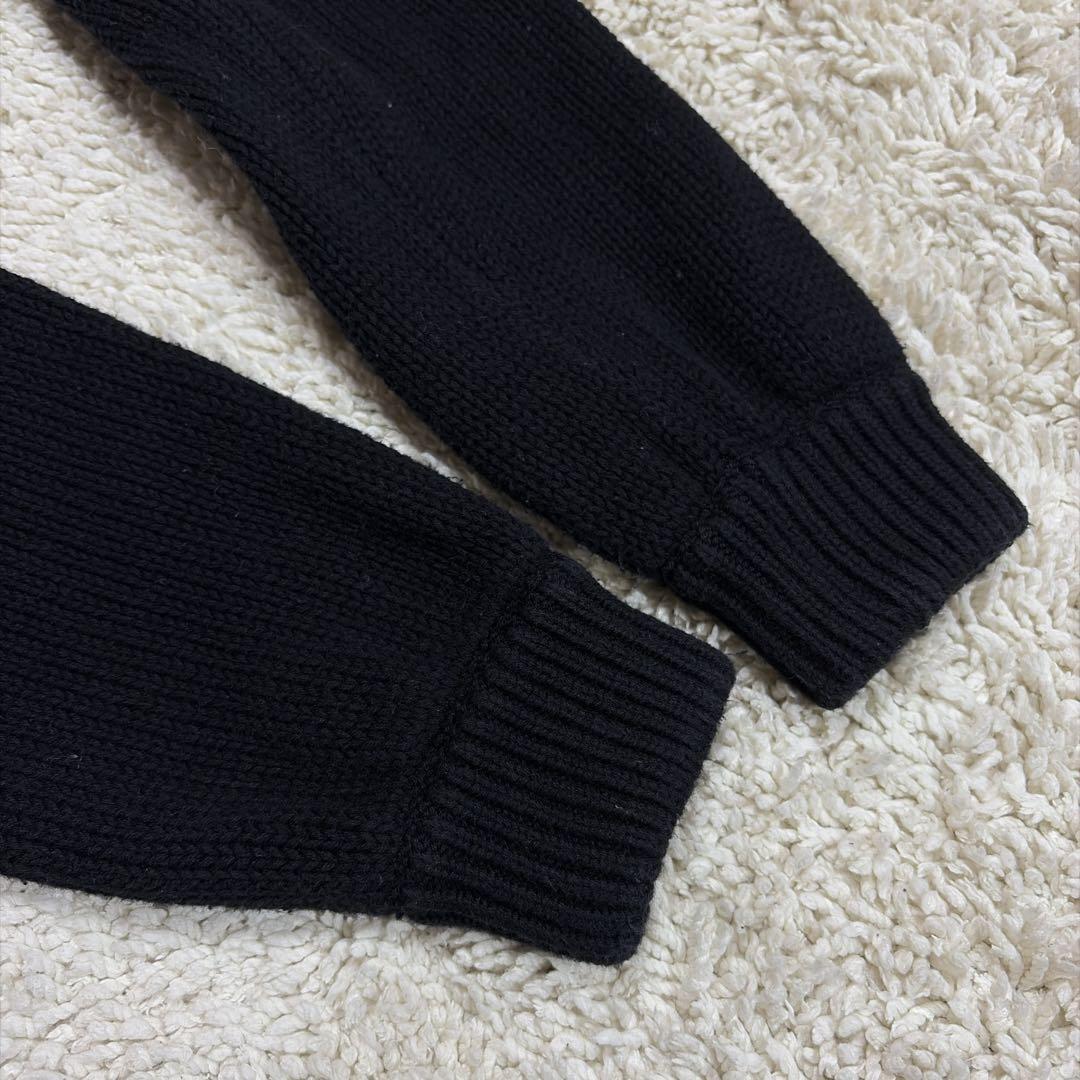 完売品✨アルマーニエクスチェンジ 異素材 ブルゾン ドライバーズニット 黒 M