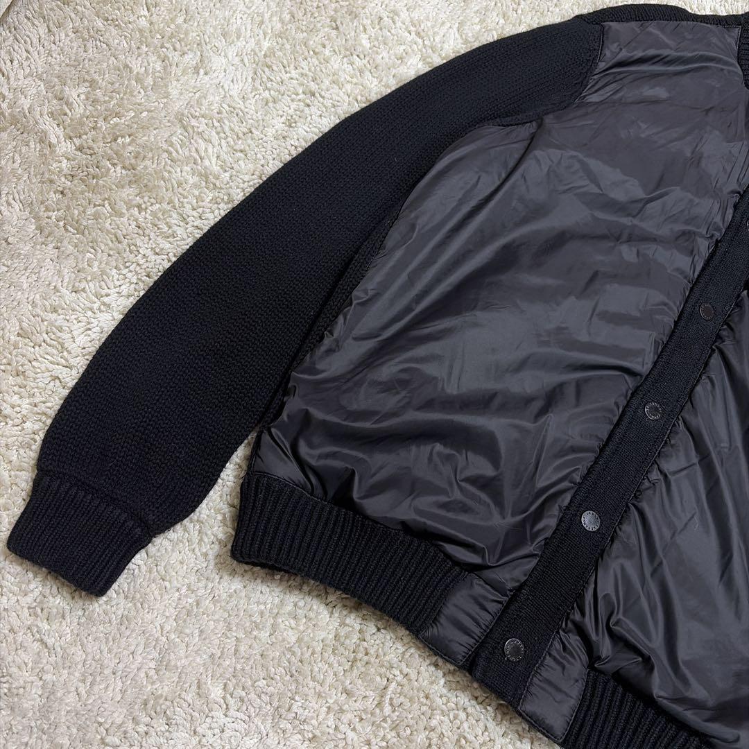 完売品✨アルマーニエクスチェンジ 異素材 ブルゾン ドライバーズニット 黒 M