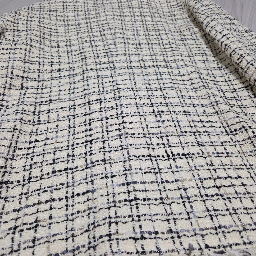 theory luxe 22AW ツイード ノーカラージャケット サイズ38