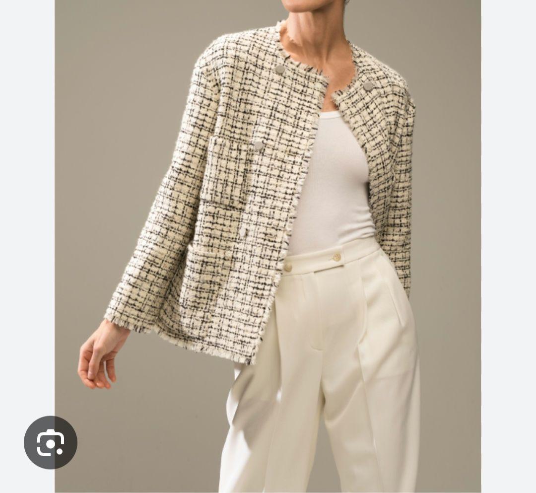 theory luxe 22AW ツイード ノーカラージャケット サイズ38