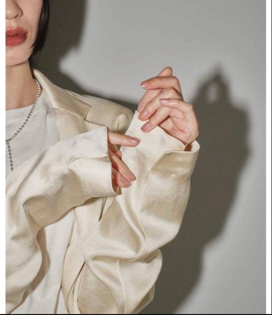 SATIN OVER JACKET TODAYFUL エクリュ