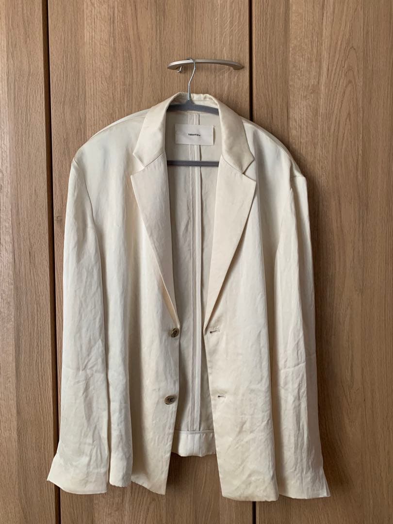 SATIN OVER JACKET TODAYFUL エクリュ