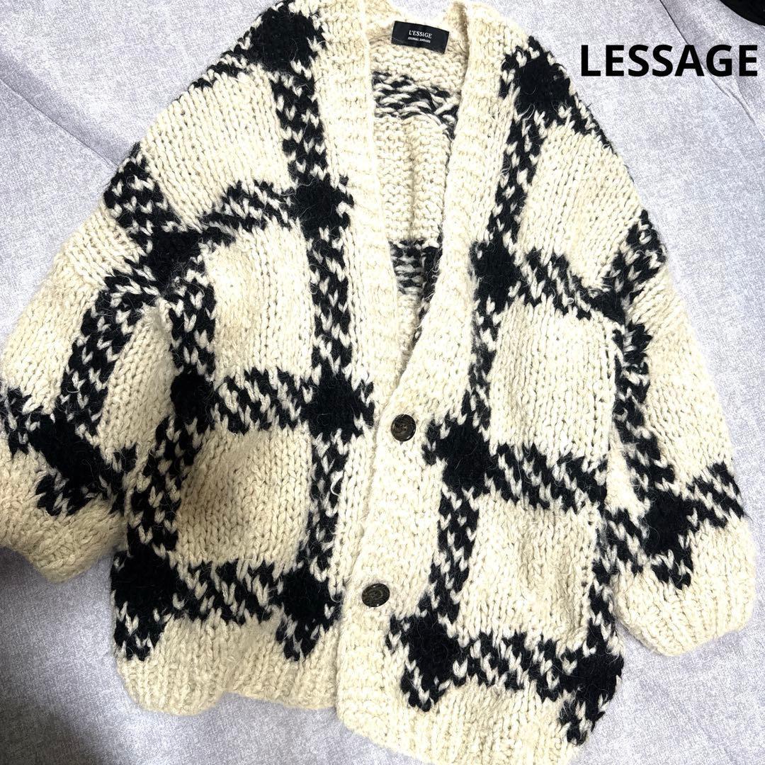 ジャーナルスタンダードレサージュ　LESSAGE モヘア　ニットカーディガン