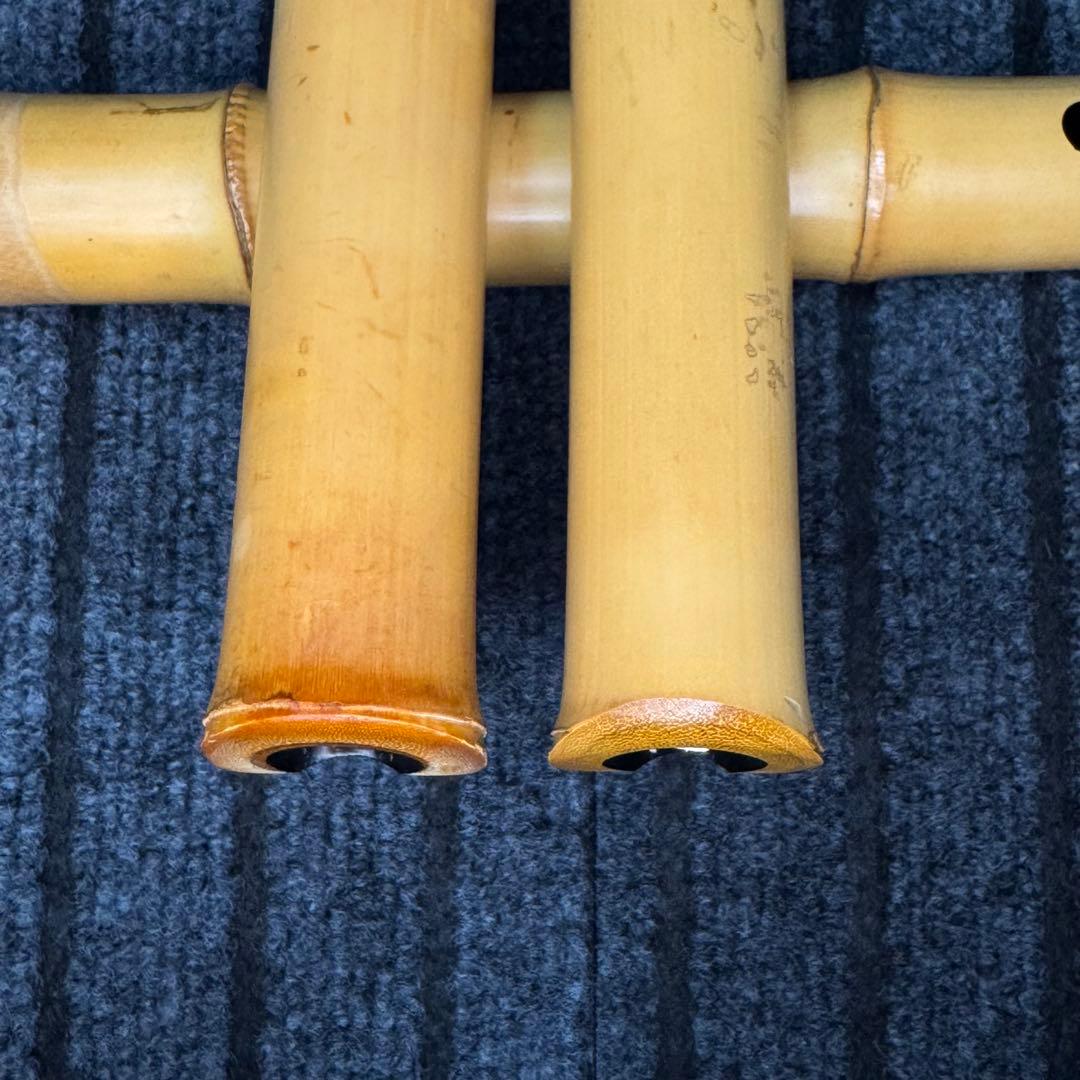 尺八 一尺七寸管 一尺八寸管 竹製 二管