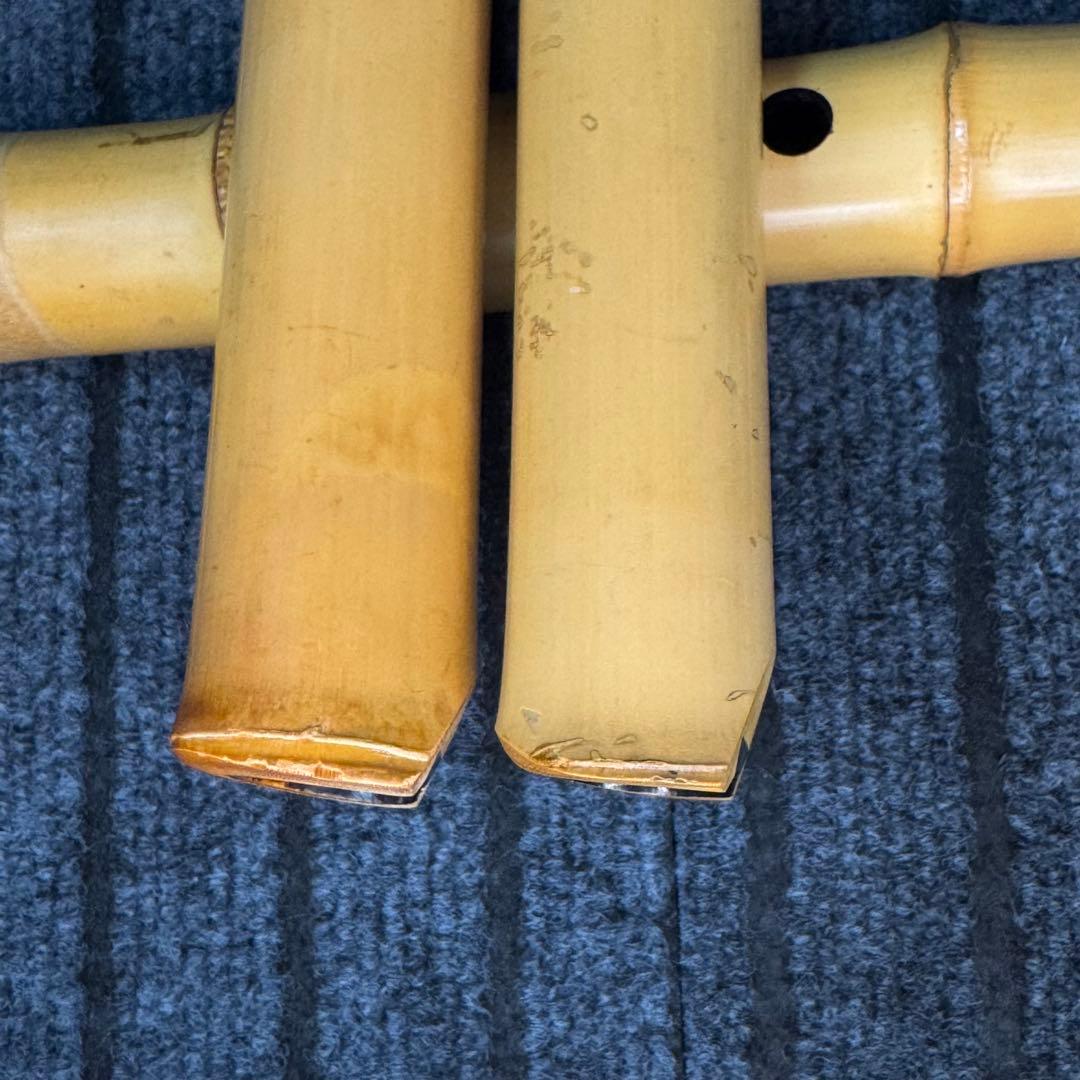 尺八 一尺七寸管 一尺八寸管 竹製 二管