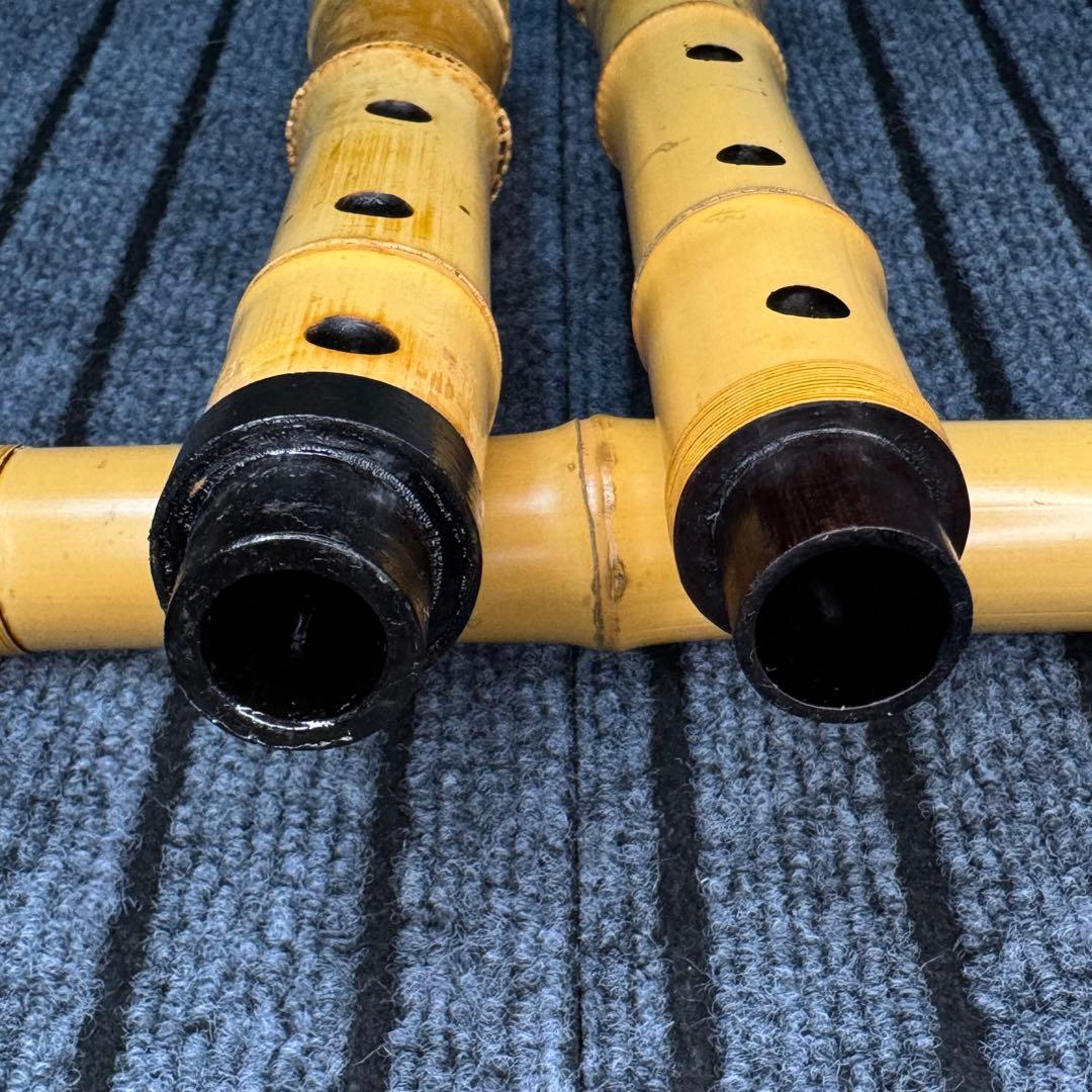 尺八 一尺七寸管 一尺八寸管 竹製 二管