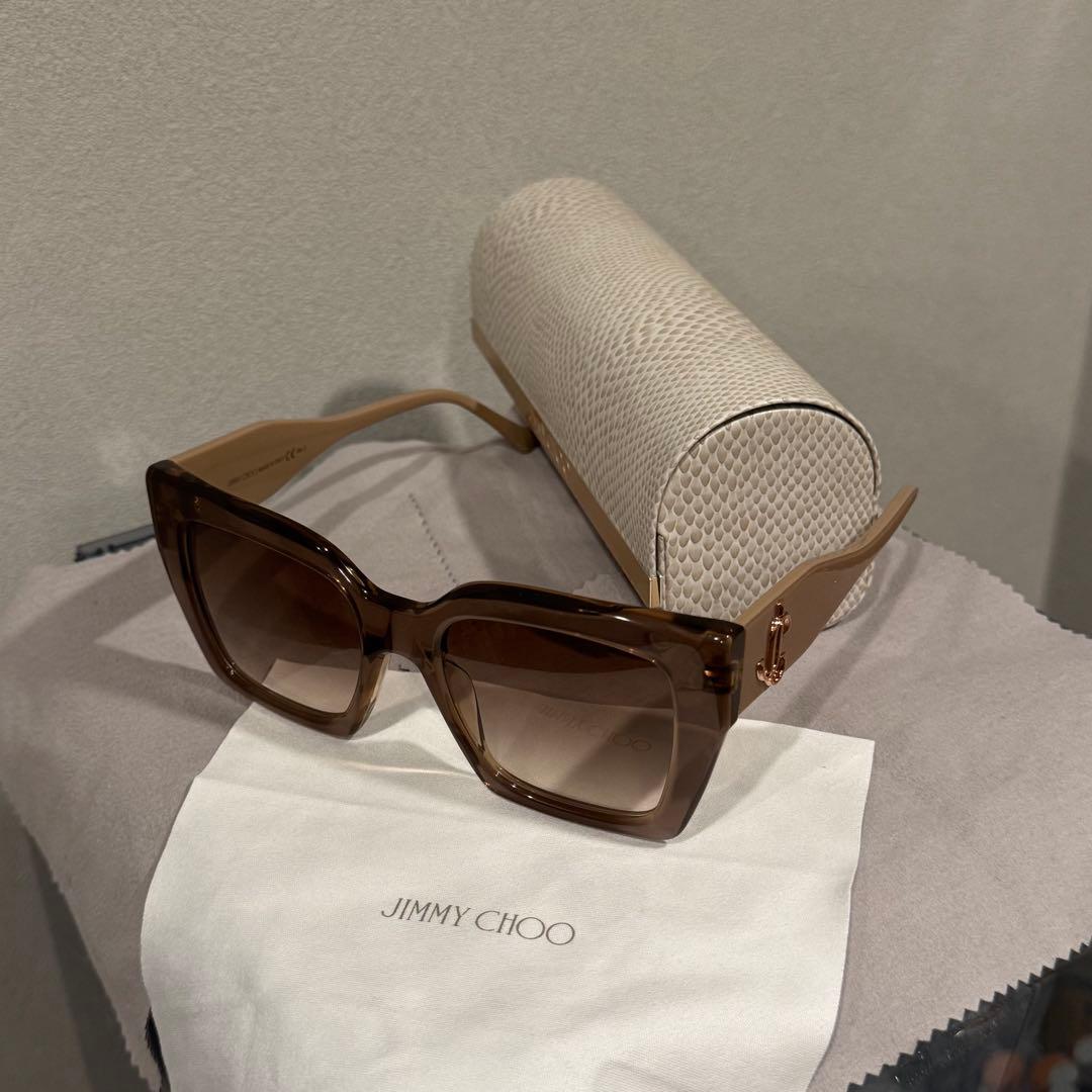 JIMMY CHOO ブラウン スクエア サングラス
