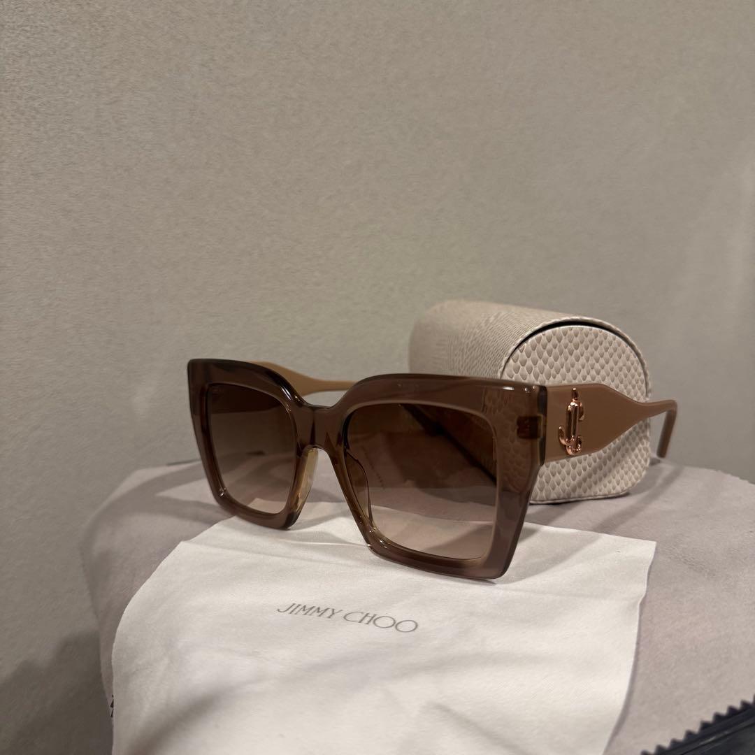 JIMMY CHOO ブラウン スクエア サングラス