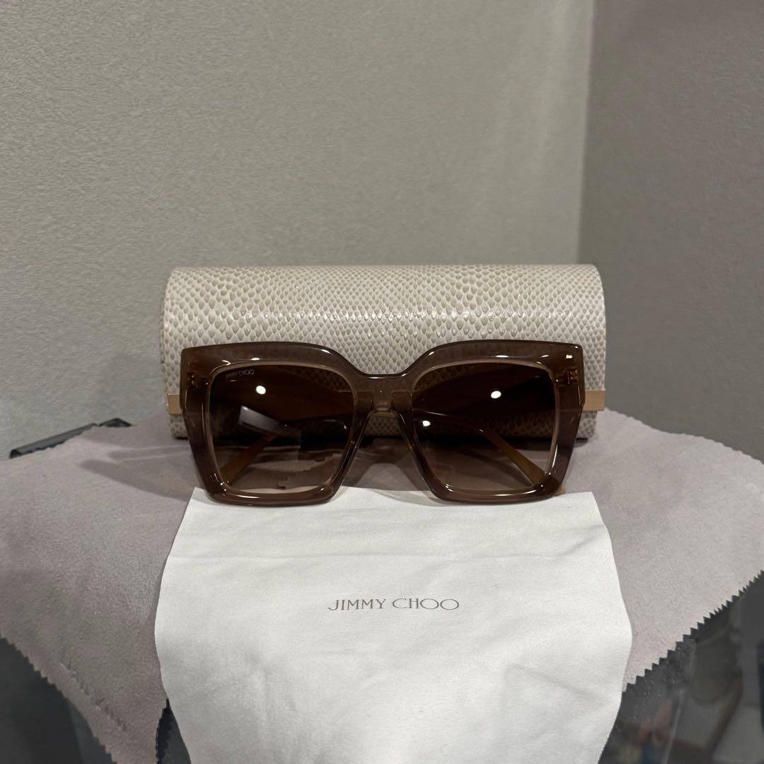 JIMMY CHOO ブラウン スクエア サングラス