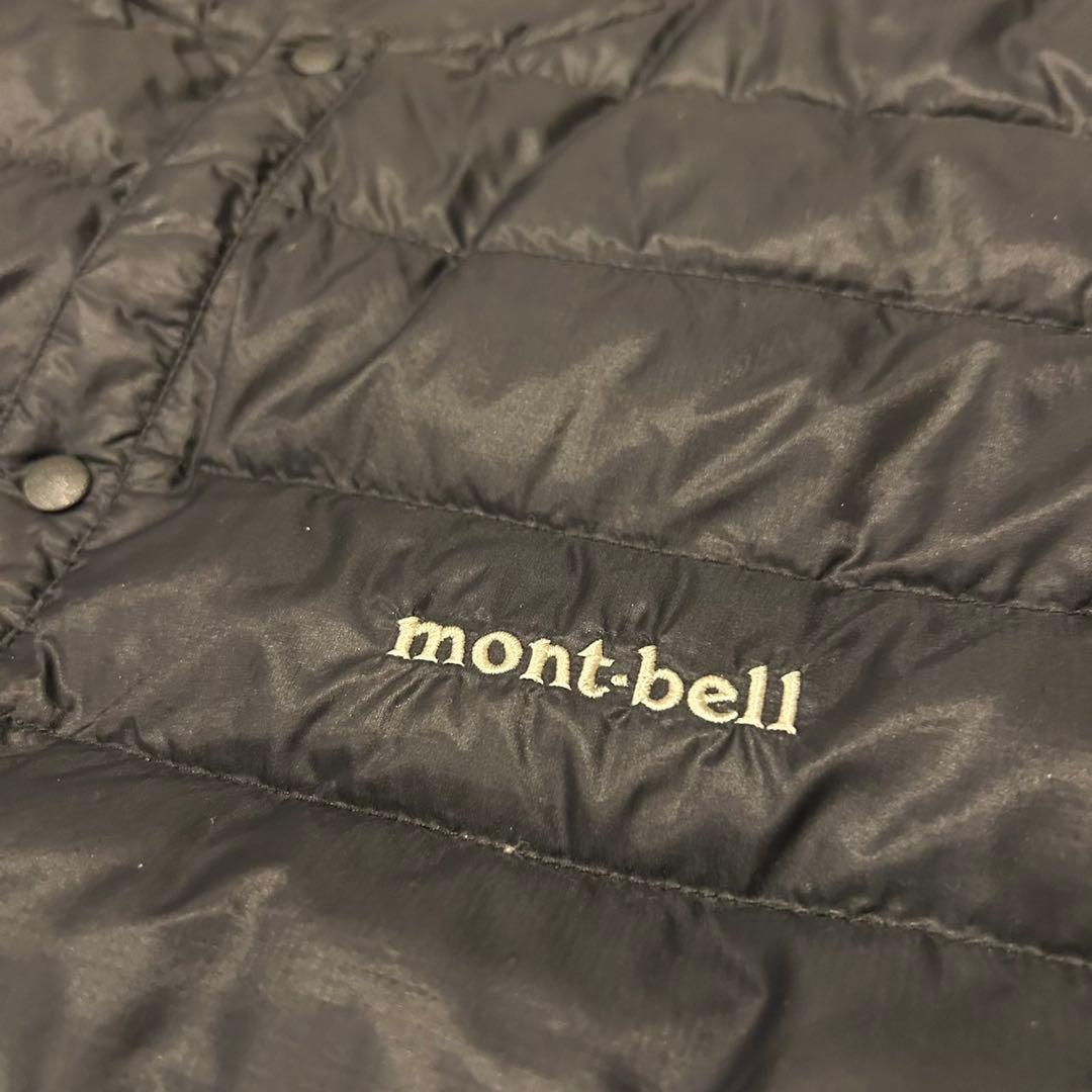美品 正規品 mont-bell ダウンベスト サイズXL モンベル 黒