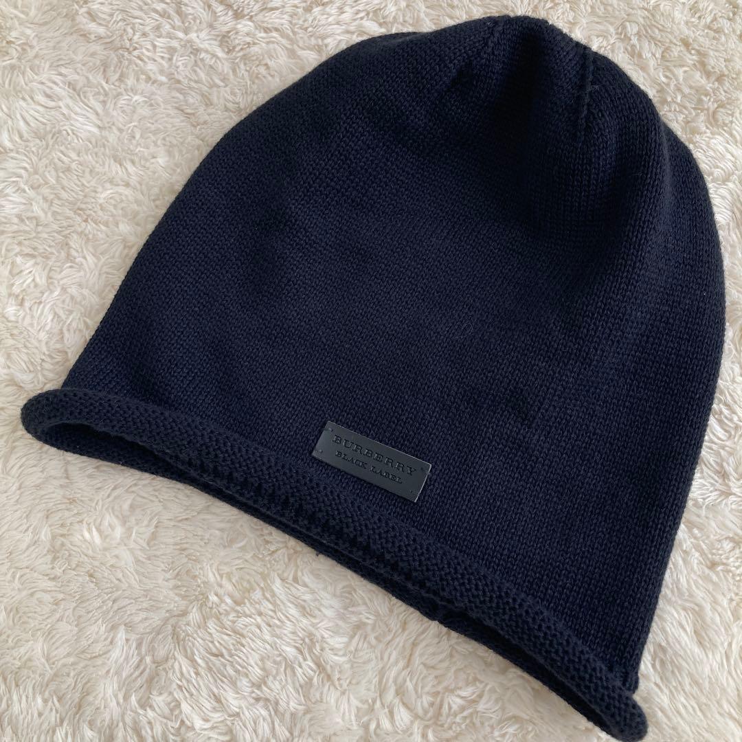 新品！BURBERRY BLACK LABEL ニット帽