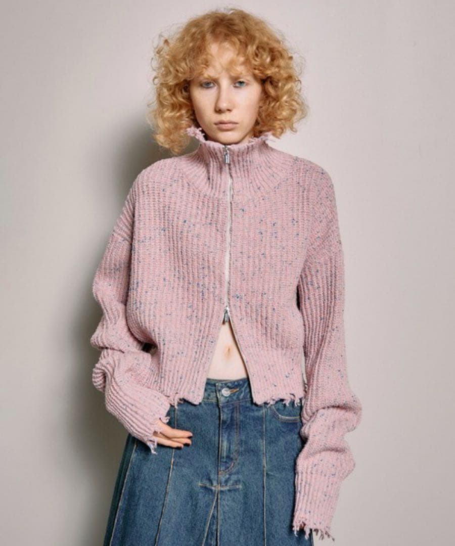 MAISON SPECIAL/メゾンスペシャル　2wayフロントジップニット