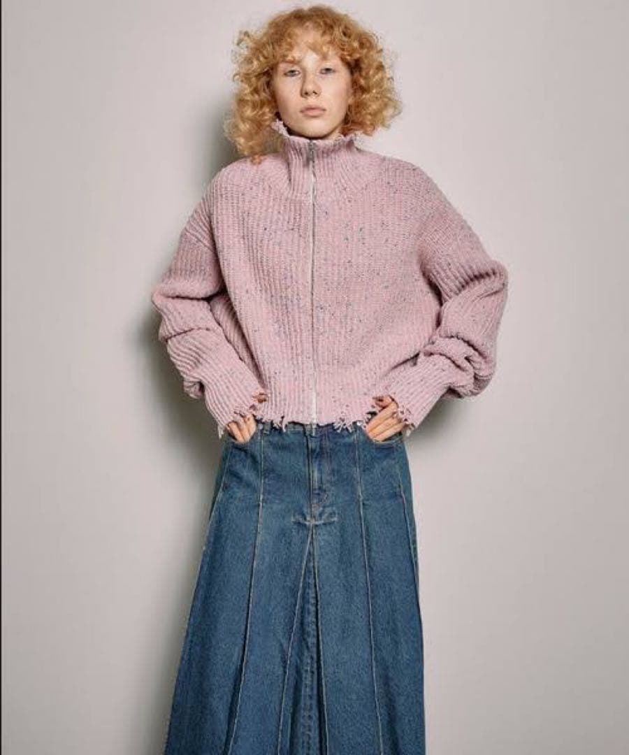 MAISON SPECIAL/メゾンスペシャル　2wayフロントジップニット