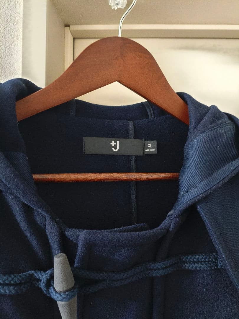 ＋J　ウールオーバーサイズダッフルコート　NAVY　XLサイズ