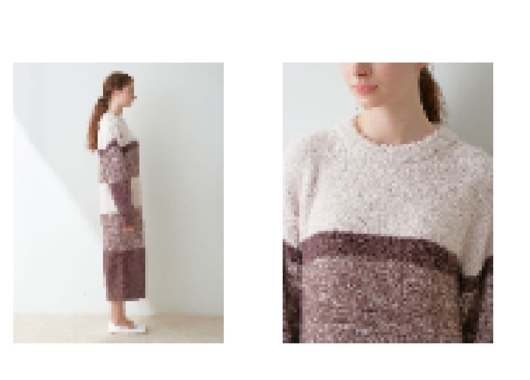 【匿名配送♡新品未開封】ジェラートピケ 長袖 ワンピース ボーダー ピンク