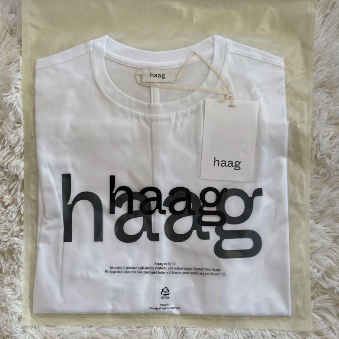新品 haag ヘイグa birthday t-sh / white ②