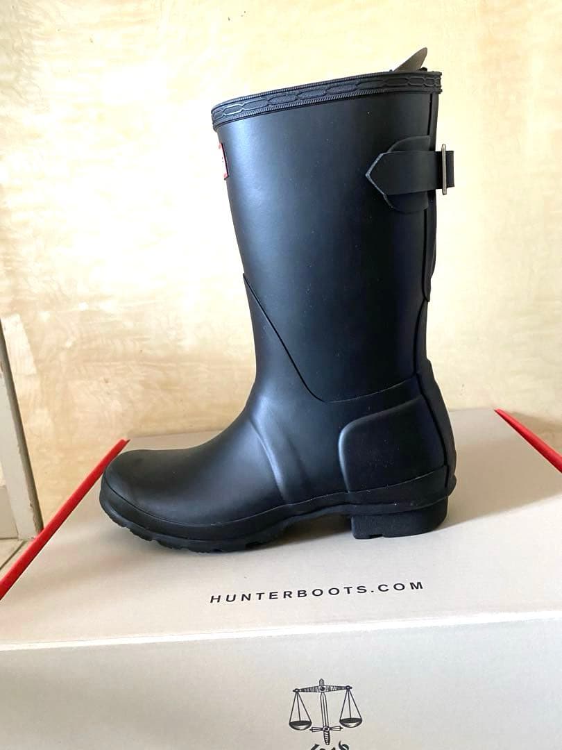 HUNTER ブラック長靴 バックル付きサイズ22㎝