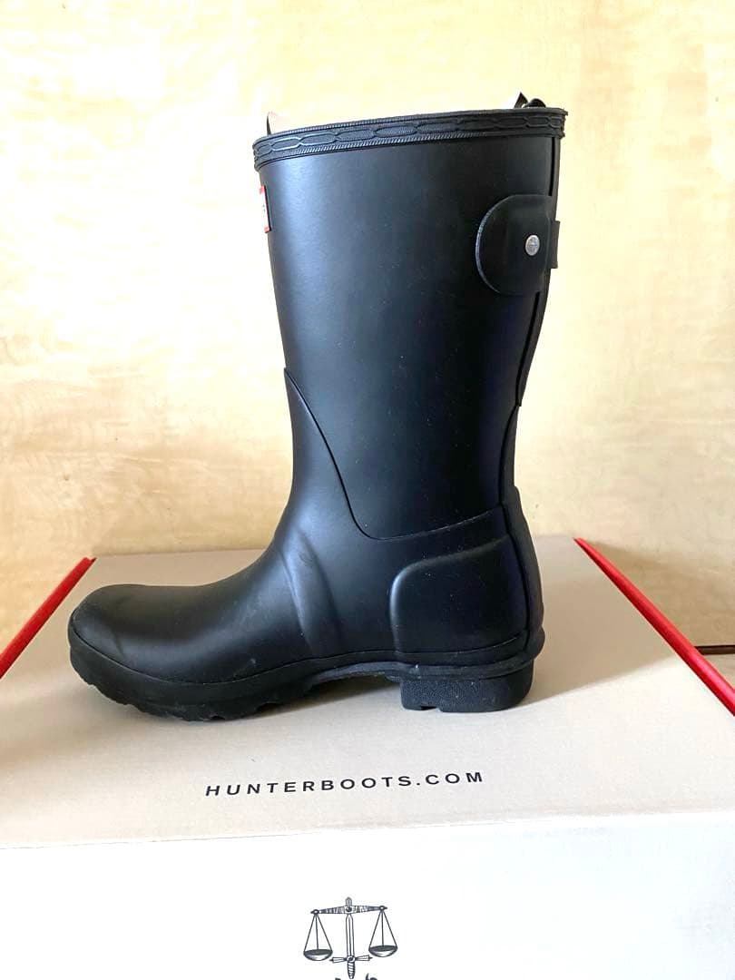 HUNTER ブラック長靴 バックル付きサイズ22㎝