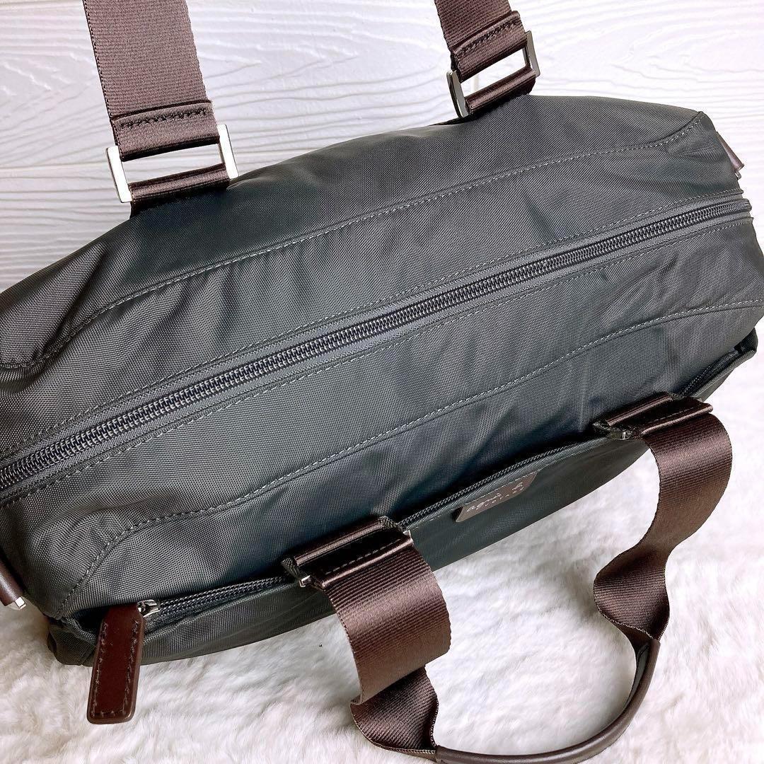 美品☆agnes b. アニエスベー 2wayボストン ショルダーバッグ カーキ