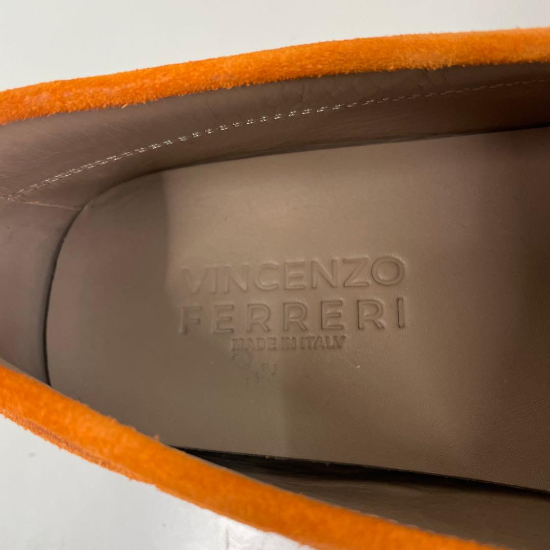 定価2.3万円の7割引ferreriフェレーリ新品タグ付イタリア製ローファー橙L