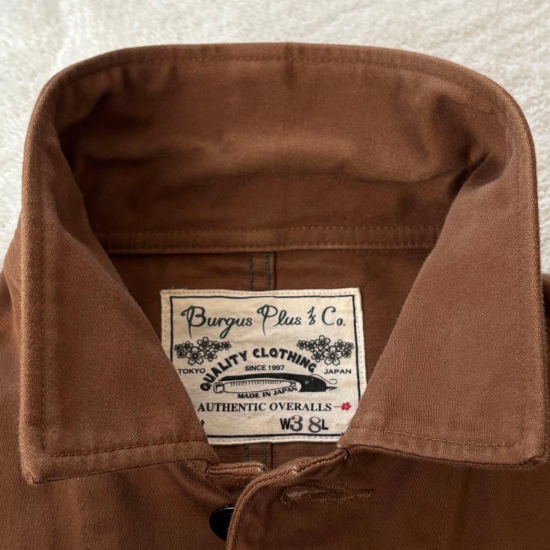 状態良好！Burgus Plus カバーオール 38(M) 日本製 ヒノヤ